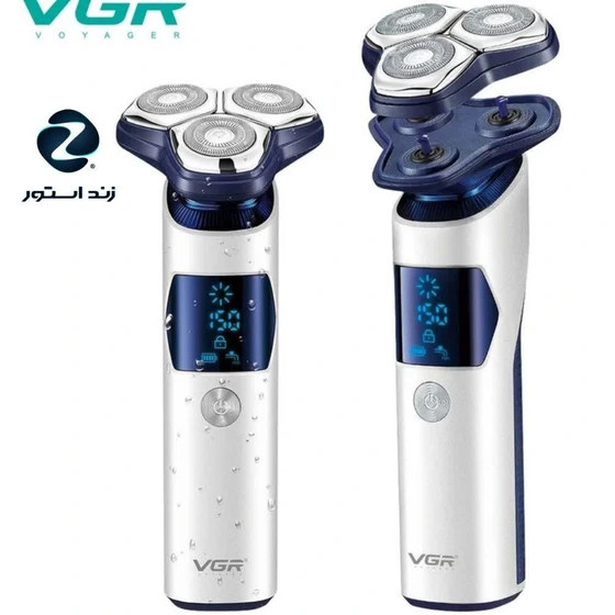 ماشین اصلاح وی جی آر مدل V-328 سه تیغ ضد آب با برش چرخشی