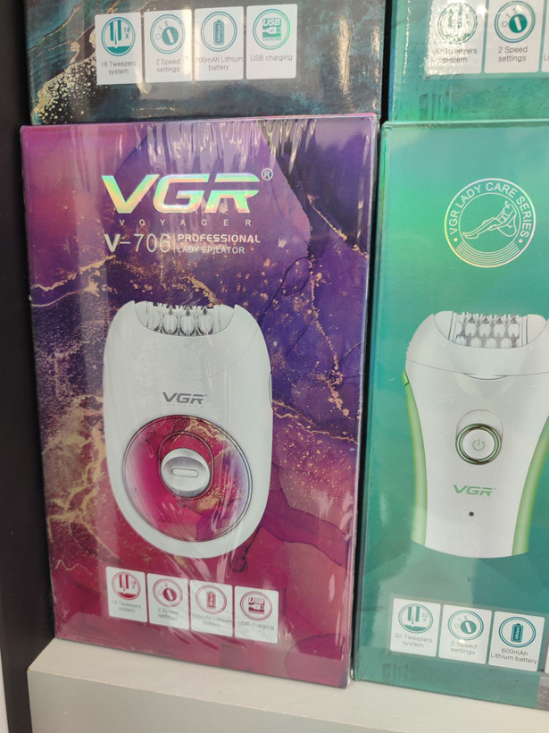 اپیلاتور وی جی آر مدل V-706 ضد حساسیت