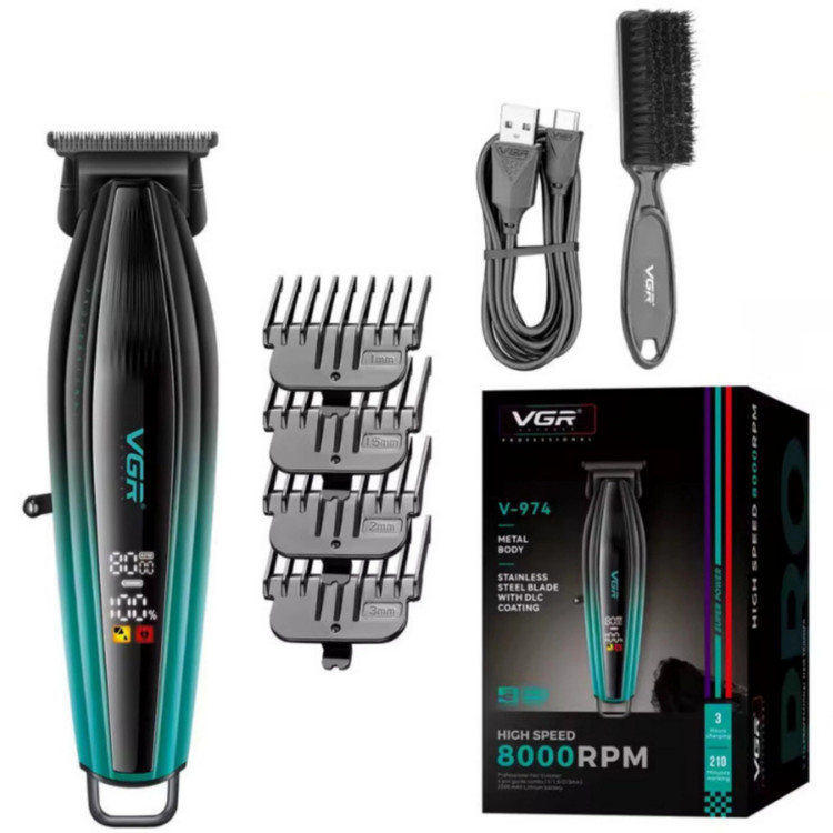 ماشین اصلاح وی جی آر مدل V-974 با تکنولوژی برش مستقیم و استیل ضد زنگ