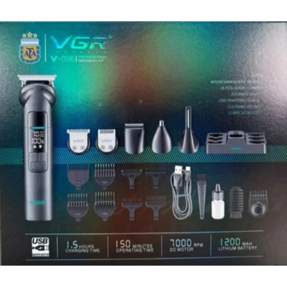 ست ماشین اصلاح وی جی آر مدل V-096 ضد آب
